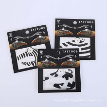 Skin Safe Temporary Sticker Design Non-toxic Fashion Promo Party Hand Black Tattoo Sticker